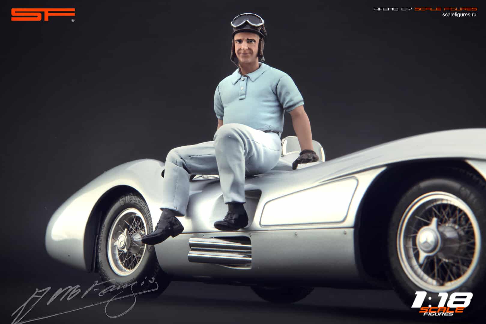 1/18 J.M. Fangio sitting von SF Scale Figures - Handarbeit -