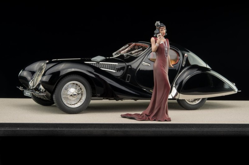 Talbot-Lago 150 C-SS "Teardrop" schwarz Techno Classica 2019 Collector's Edition CMC M-166TC -pre-ow