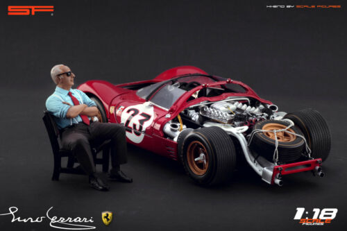 1/18 Enzo Ferrari sitting von SF Scale Figures - Handarbeit -