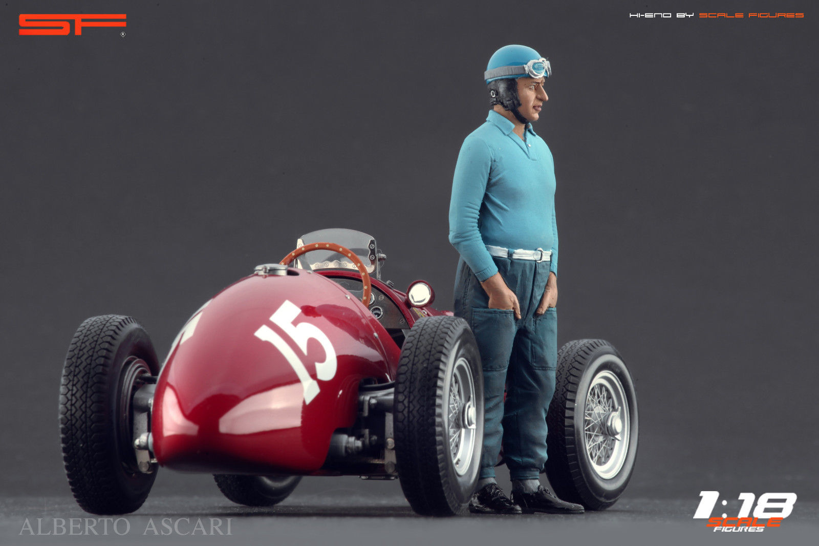 1/18 Rennfahrerfigur ALBERTO ASCARI von SF Scale Figures - Handarbeit - SF118154