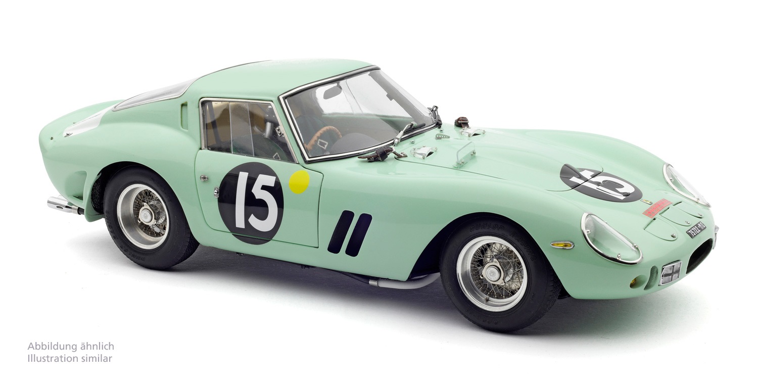 1/18 Ferrari 250 GTO, RHD Moss/Ireland1962 Goodwood #15 Chassis 3505GT, LE 2200