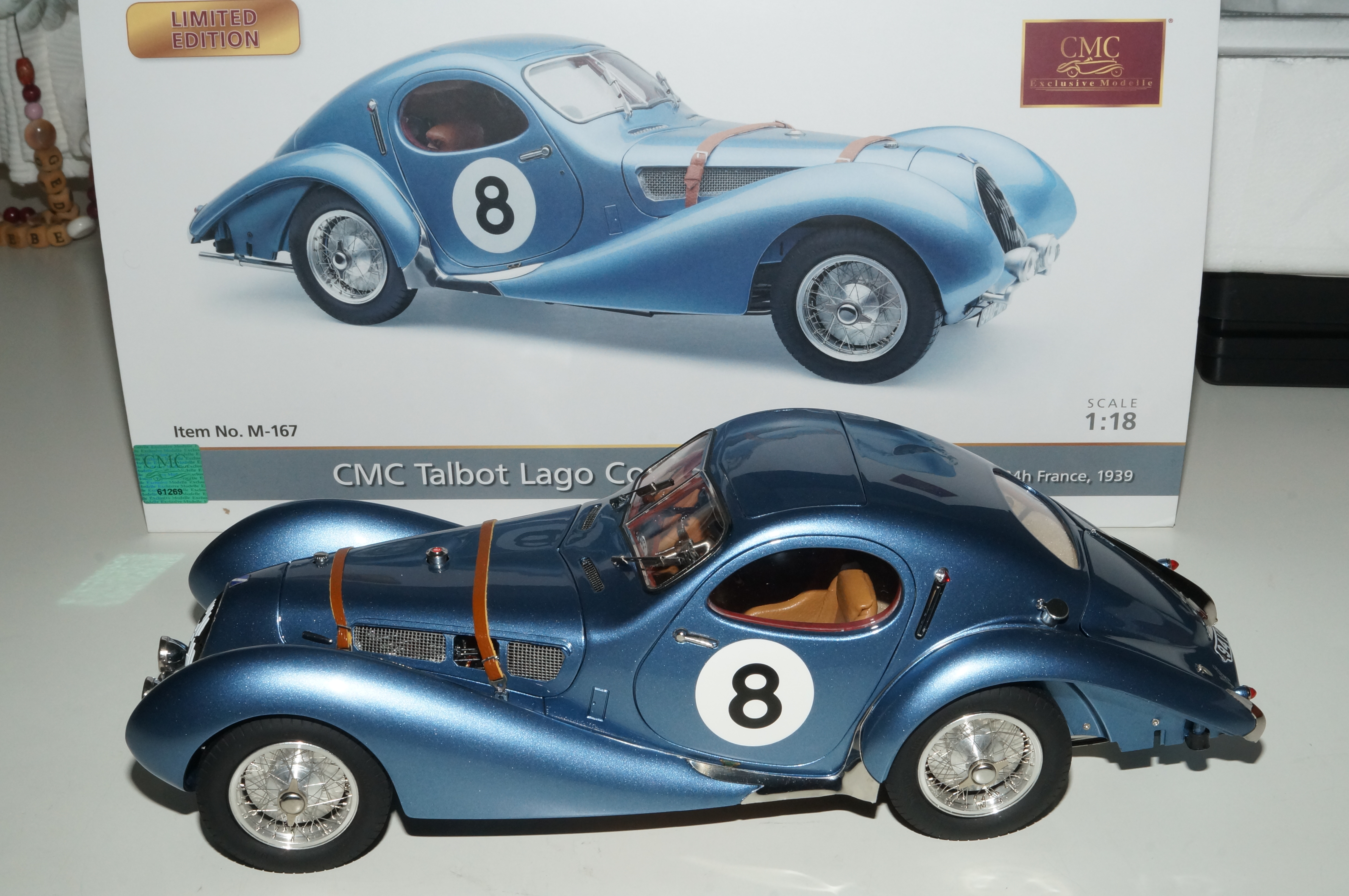 Talbot-Lago Coupé Typ 150 C-SS Figoni & Falaschi "Teardrop" #8 Le Mans 1939 CMC M-167 -pre-owned