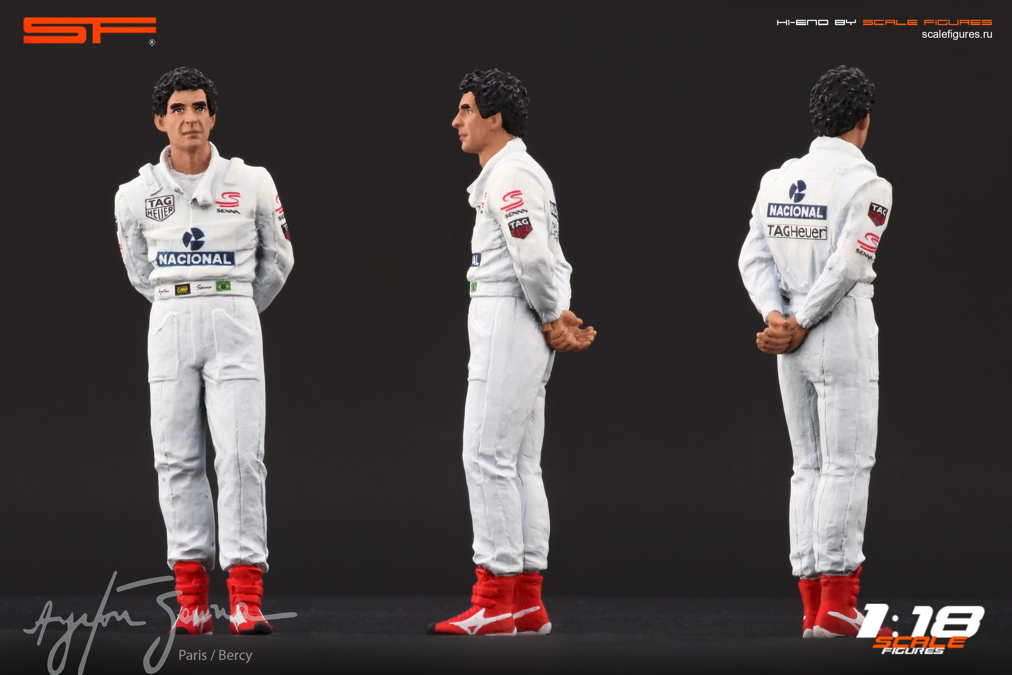 1/18 AYRTON SENNA PARIS/BERCY von SF Scale Figures - Handarbeit -