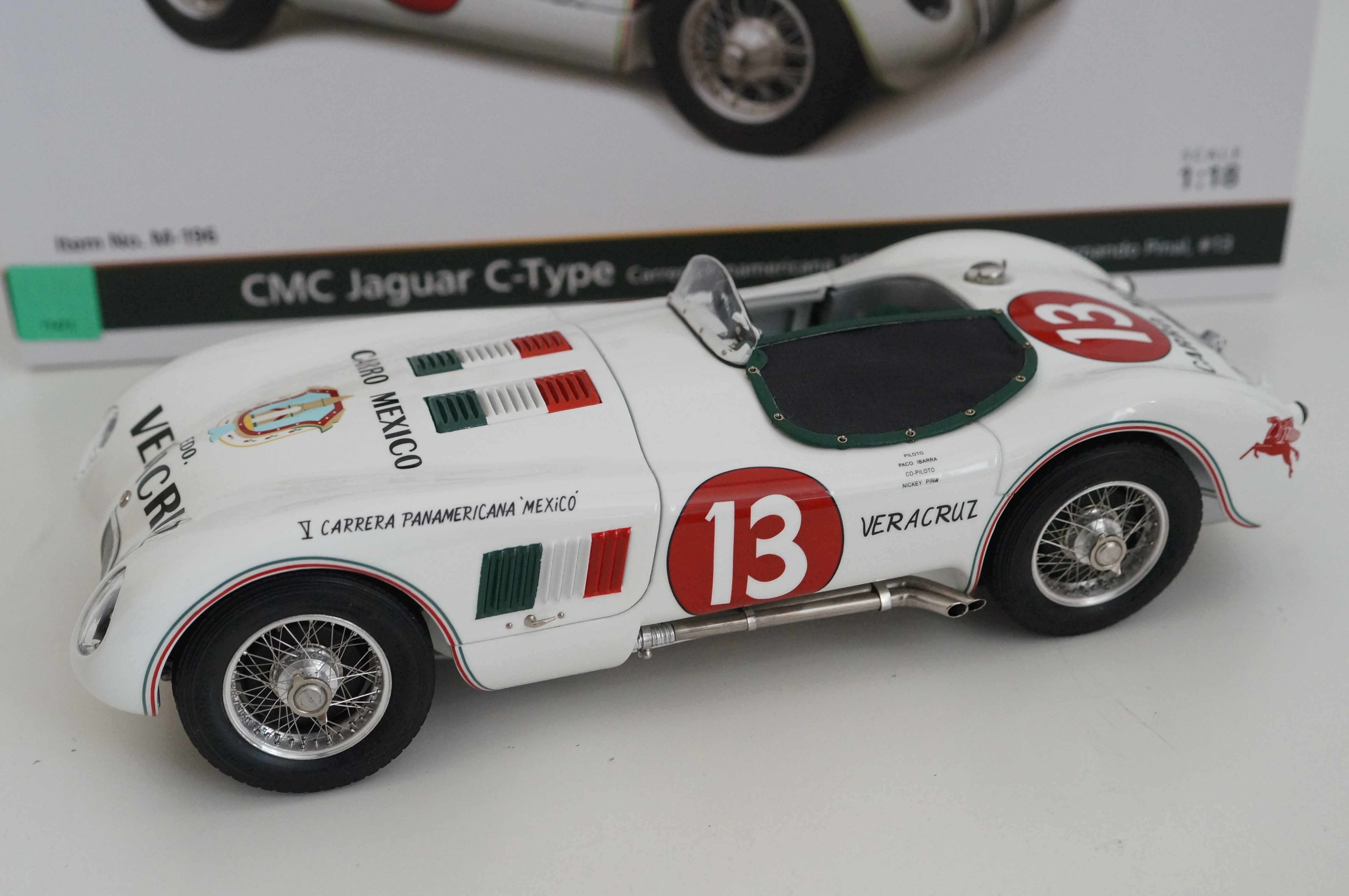 Jaguar C-Type #13 Panamericana 1953/54 Ibarra/Pinal CMC M-196 LE 500 - aus Vorbesitz