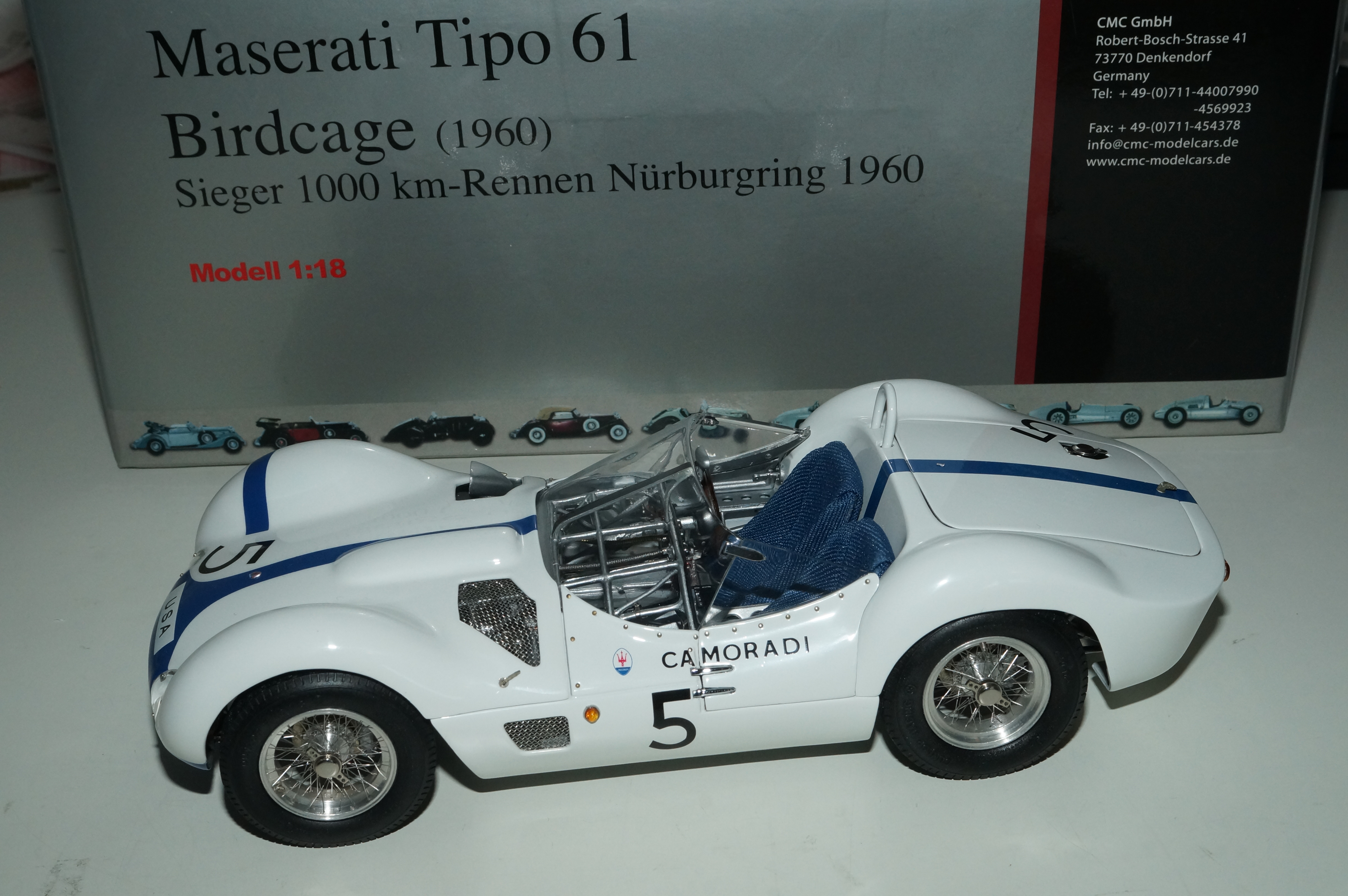 Maserati Tipo 61 Birdcage #5 CMC M-047 aus Vorbesitz