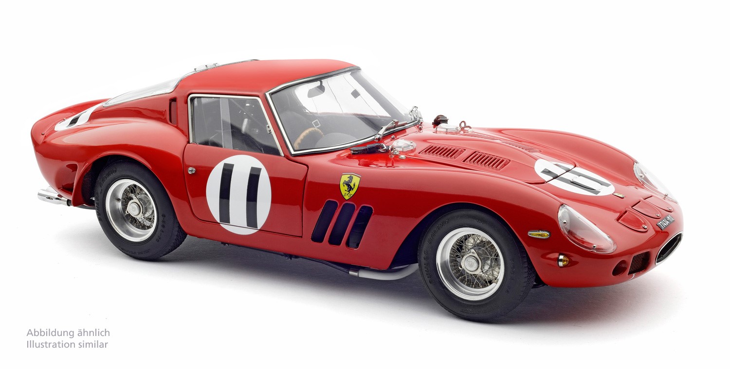 1/18 Ferrari 250 GTO, RHD Surtees & Parks 1962 1000km Paris Montlhery #11 Chassis 3647GT, LE 2000