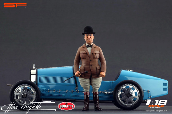 1/18 ETTORE BUGATTI von SF Scale Figures - Handarbeit -